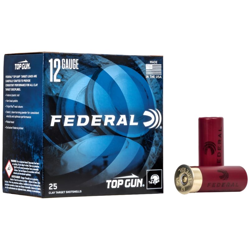 FEDERAL TOP GUN 12 GA 2.75IN 1-1/8 #8 LEAD 1200 FPS 25 RD/BOX