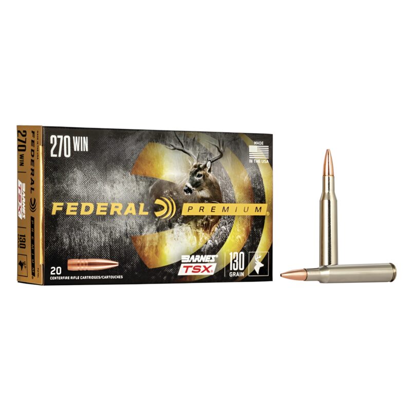 FEDERAL PREMIUM .270 WIN 130 GR BARNES TSX 3060 FPS 20 RD/BOX