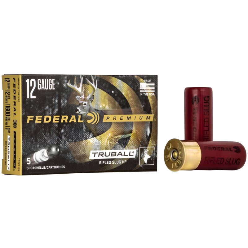 Federal Premium 12 GA 2.75 IN 1 OZ Lead Rifled Hollow Point Slug 1600 FPS 5 RD/