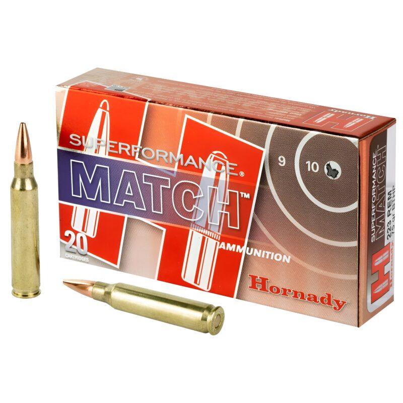 Hornady SuperFormance 223REM 75 Grain Boat Tail Hollow Point Match 2930 20 Rd/Box