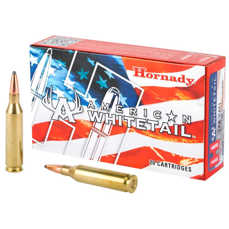 HORNADY AMERICAN WHITETAIL .243 WIN 100 GR INTERLOCK BTSP 2960 FPS 20 RD/BOX