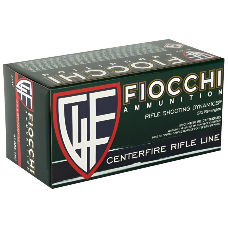 Fiocchi .223 REM 62 GR FMJBT 3000 FPS 50 RD/BOX