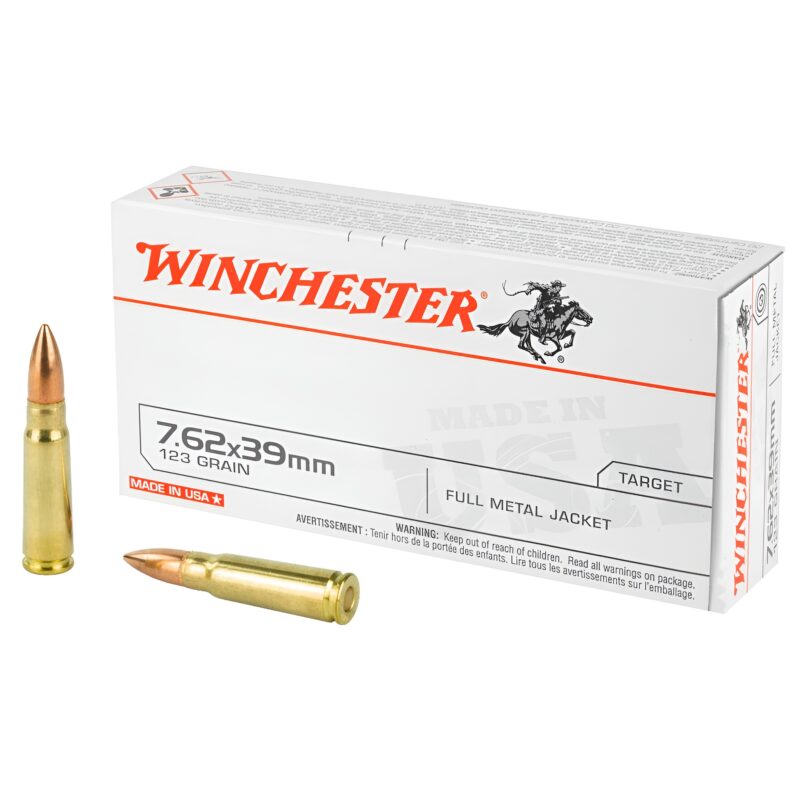 WINCHESTER TARGET 7.62X39 123 GR FMJ 2355 FPS 20 RD/BOX