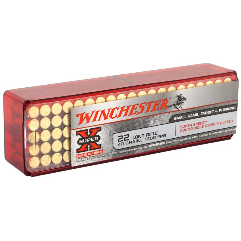 Winchester Super X .22 LR Round Nose 40 GR 1300 FPS 100 RD/BOX