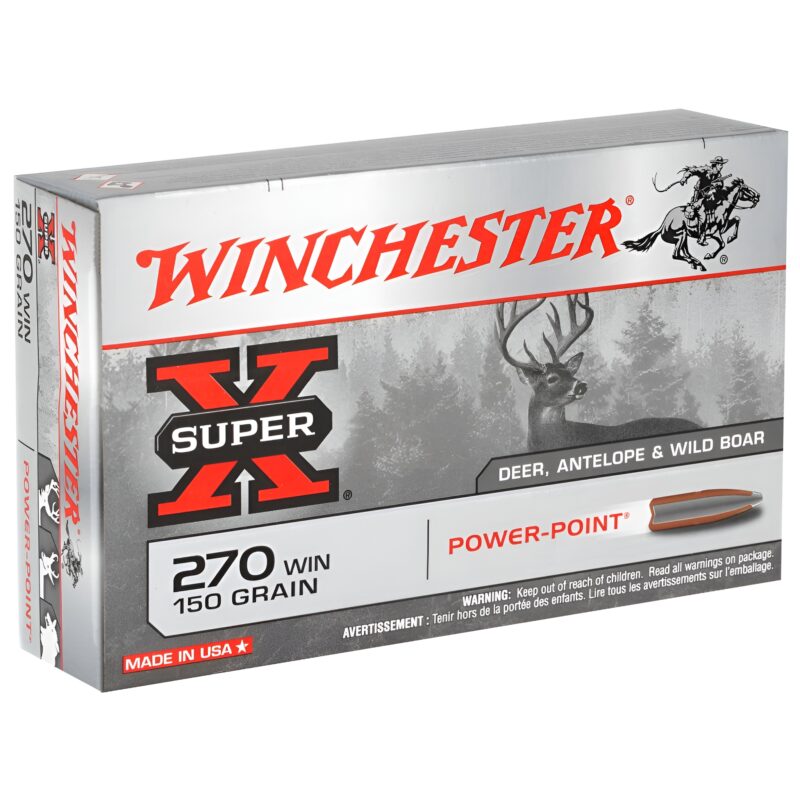 Winchester Super X 270 WIN 150 GR Power Point 2850 FPS 20 RD/BOX